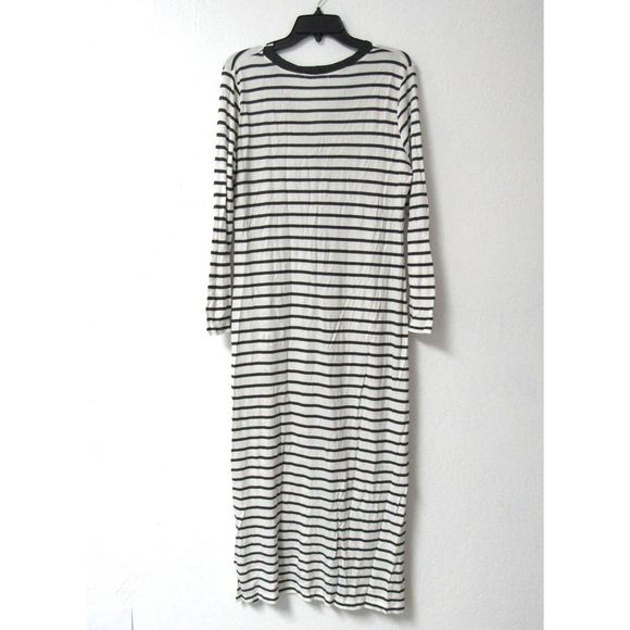 Tart Collections Ray Button Front Longline Dress Black and White Striped Sz 1x - Picture 2 of 6